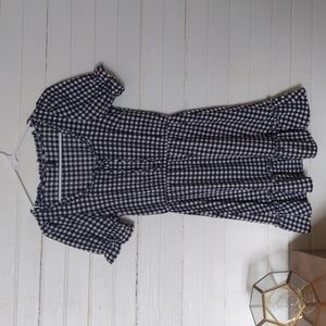 H&M Gingham black and white dress size 2